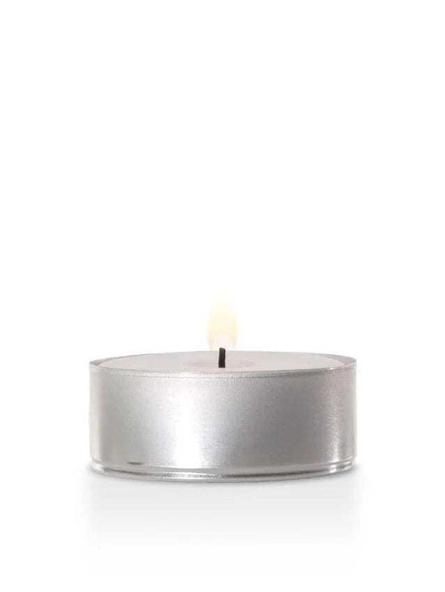 Velas de té sin aroma en soportes metálicos (9 paquetes de 100)