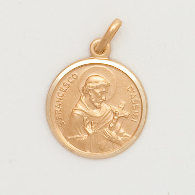 10k Gold Medium Round St. Francis of Assisi Medal