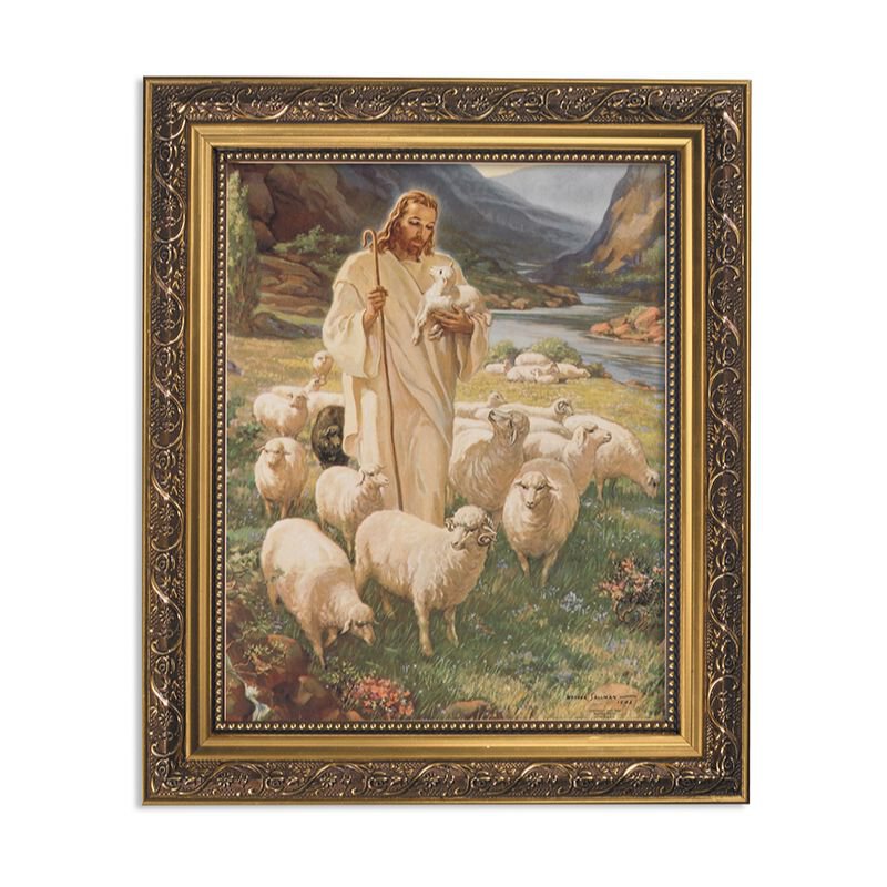 The Lord Is My Shepherd Framed Picture 11 x 13"