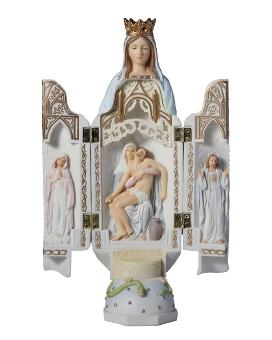Our Lady of Sorrows Pastel-Painted Opening Statue 11"