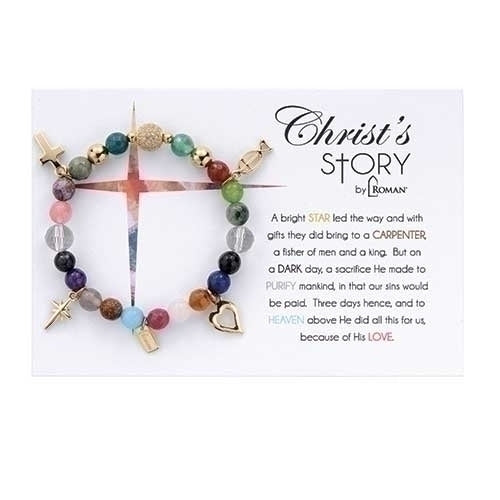 Christ Story Agate Bracelet - 7"