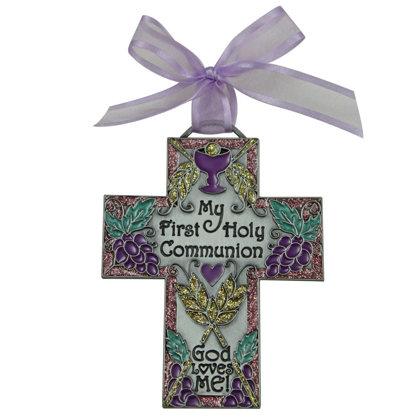 My First Holy Communion Cross with Ribbon 5.5"