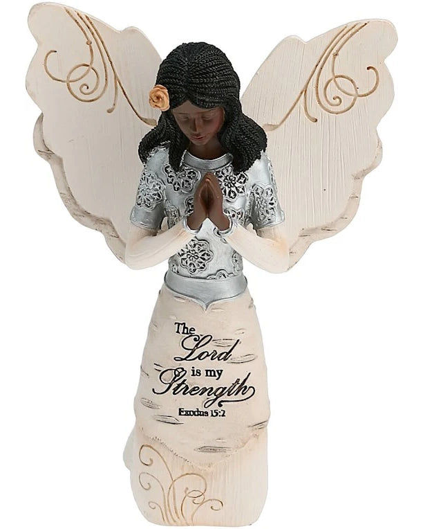 El Señor es mi fuerza: Estatua de ángel de 5.5"