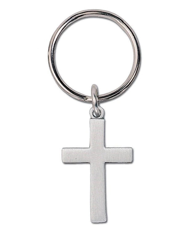Pewter Cross Key Ring