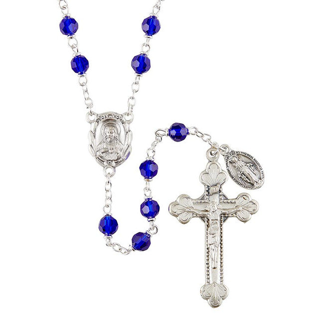 Vienna Sapphire 6mm Bead Rosary