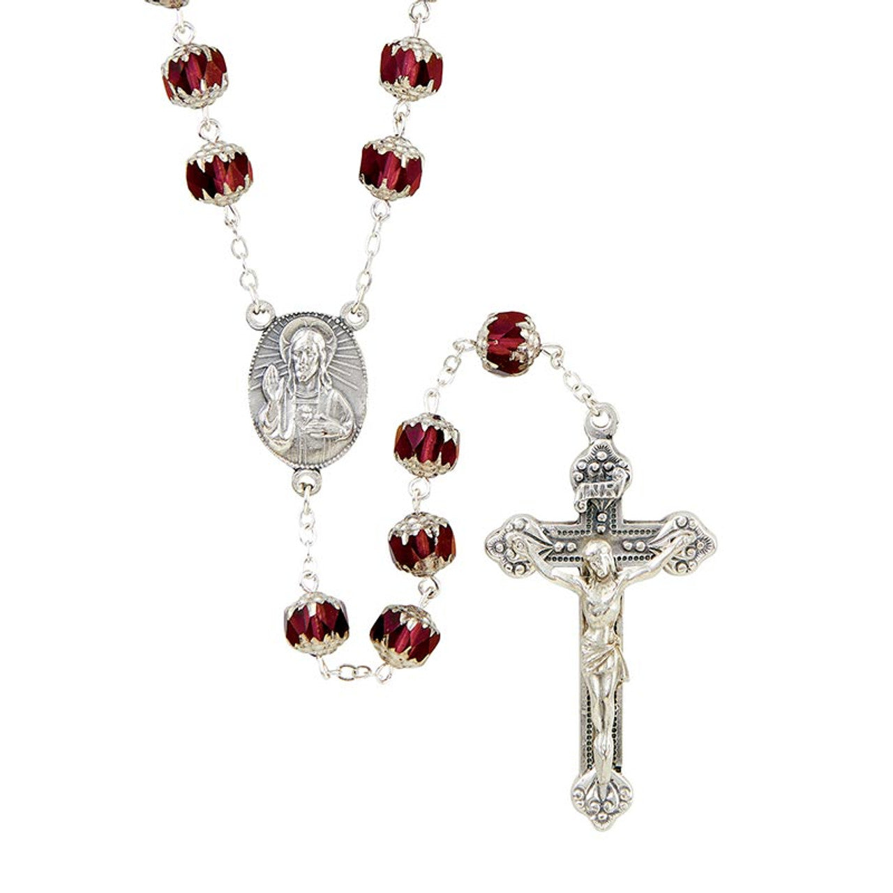 La Verna Dark Pink Rosary