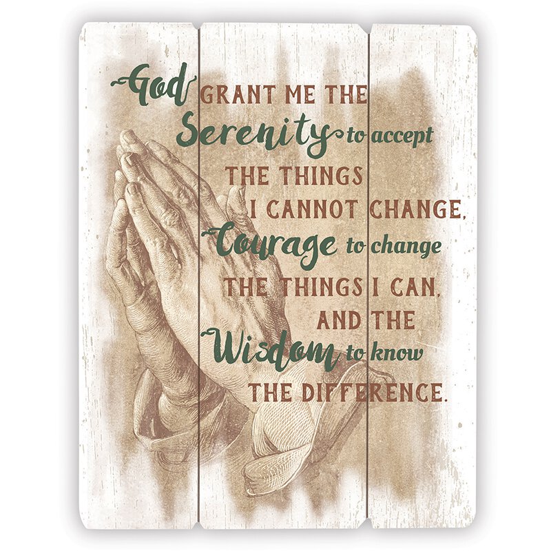Serenity Prayer Plaque 12x15"