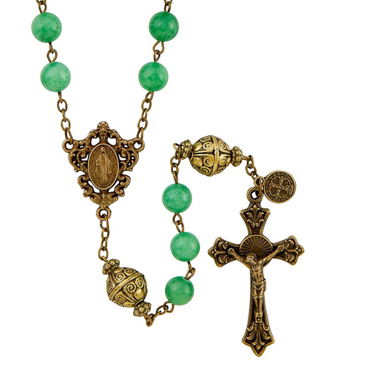 Mantle of Mary Collection Green Rosary