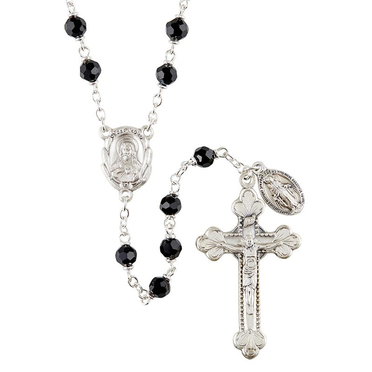 Vienna Jet 6mm Bead Rosary