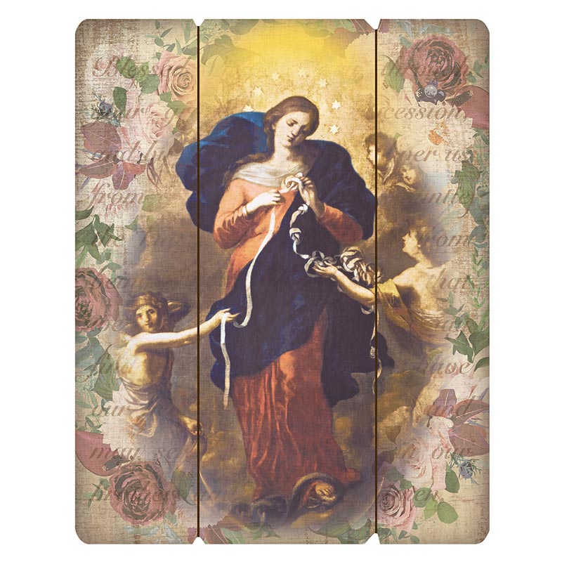Our Lady of Untier of Knots Plaque 12x15"