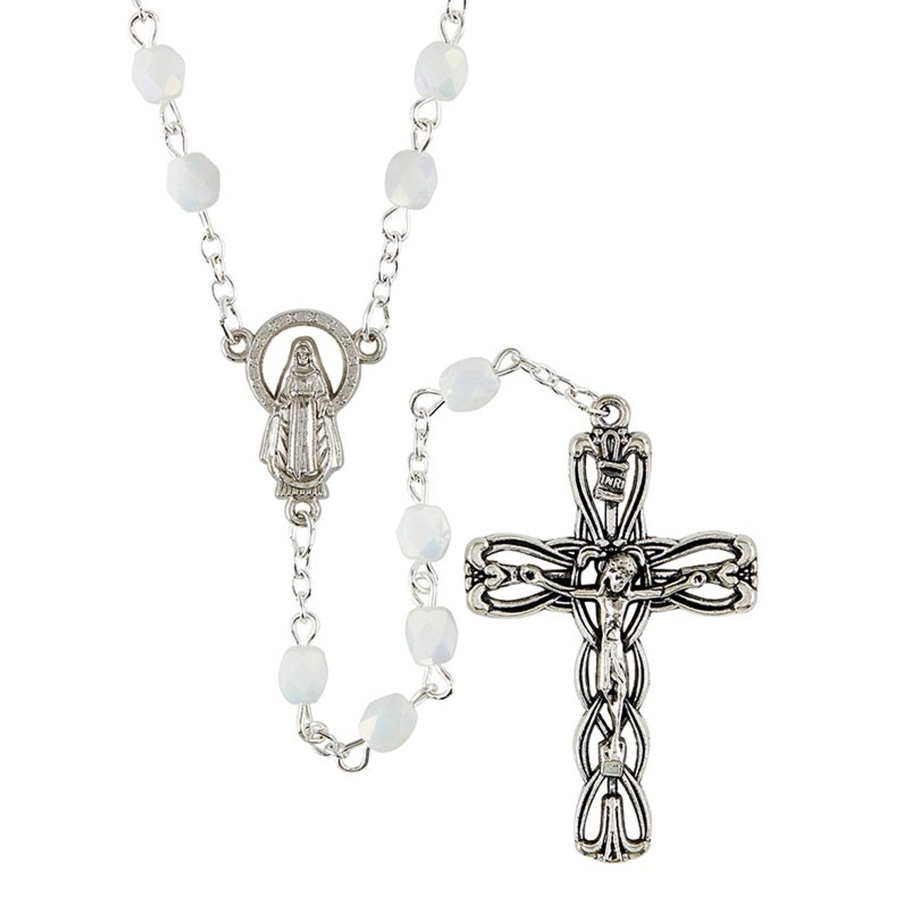 Lacquer Finish Crystal Rosary