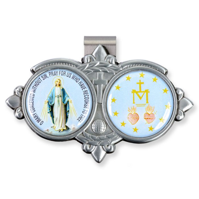 Miraculous Medal Visor Clip