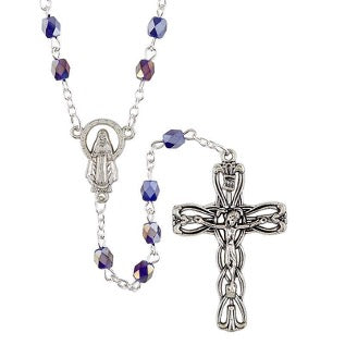 Lacquered Finished Sapphire Rosary