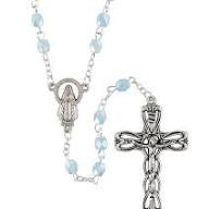 Lacquered Finish Aqua Rosary