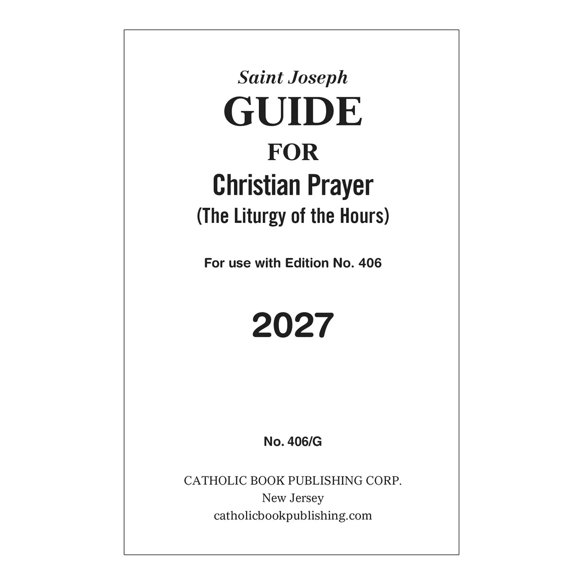 Annual Guide for Christian Prayer 2027