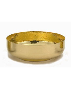 Gold ciborium on a white background