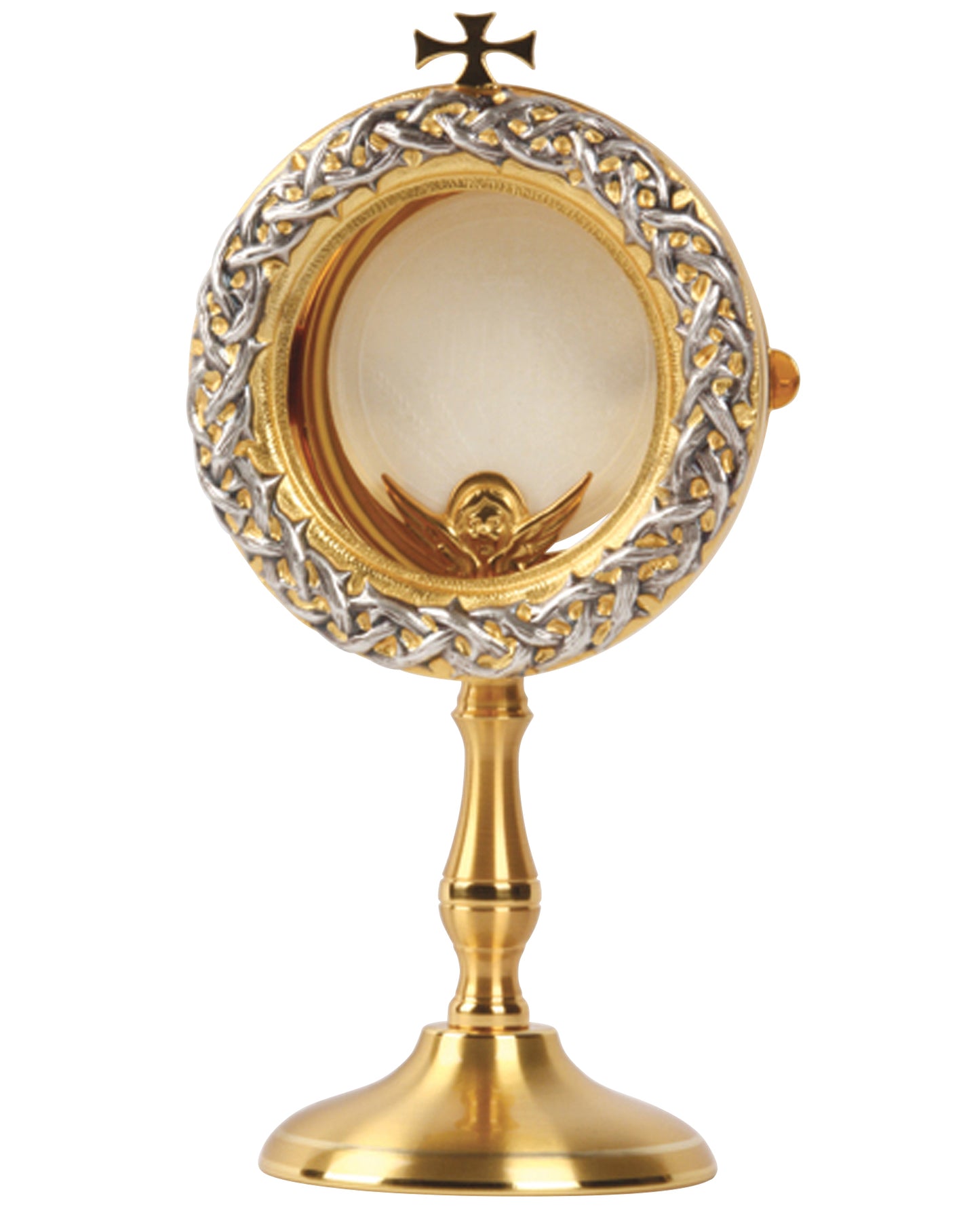 24K Gold and Silver-Plated Crown of Thorns Chapel Monstrance – 9"