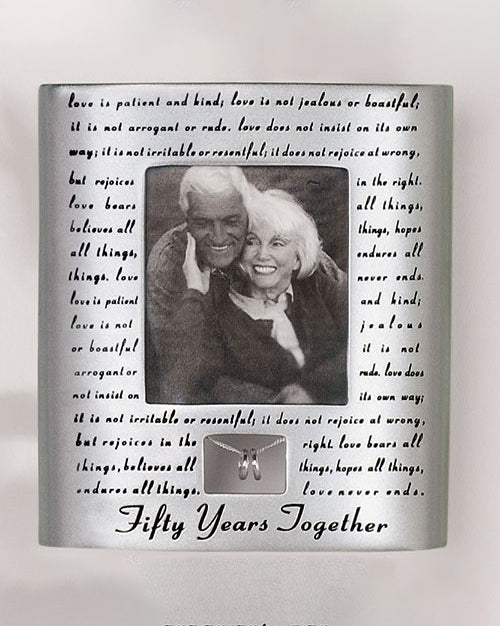 50th Wedding Anniversary Picture Frame 6.5x7"