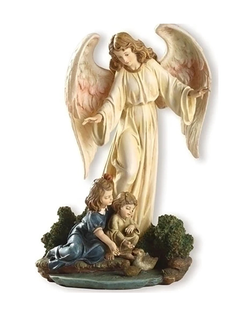Statue « Ange gardien avec enfants » 21,5 cm