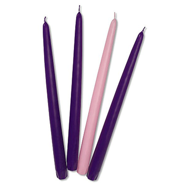 Advent Candles Tapers Set
