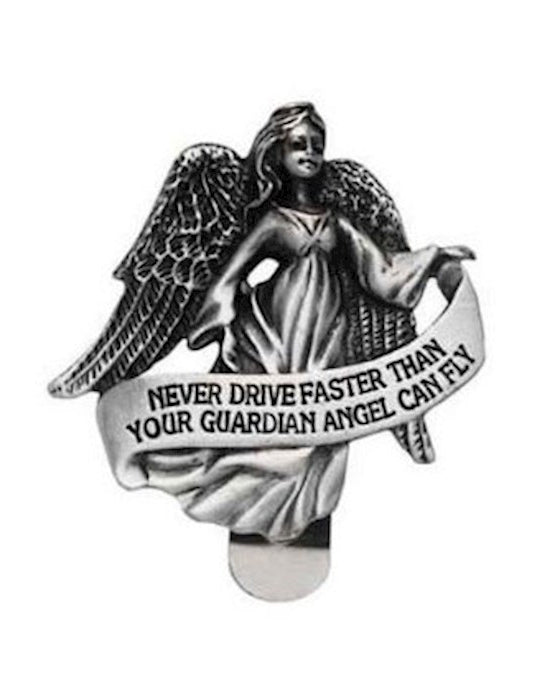 Guardian Angel Auto Visor Clip: Never Drive Faster Than Your Guardian Angel Can Fly
