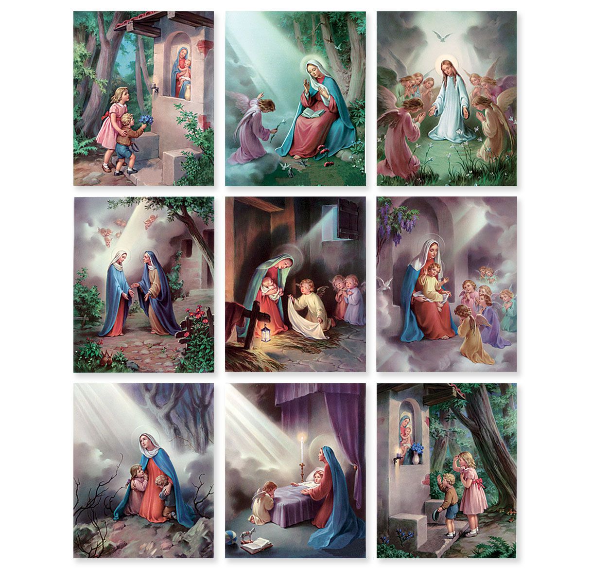 Juego de pósteres Ave María de 8 x 10 pulgadas