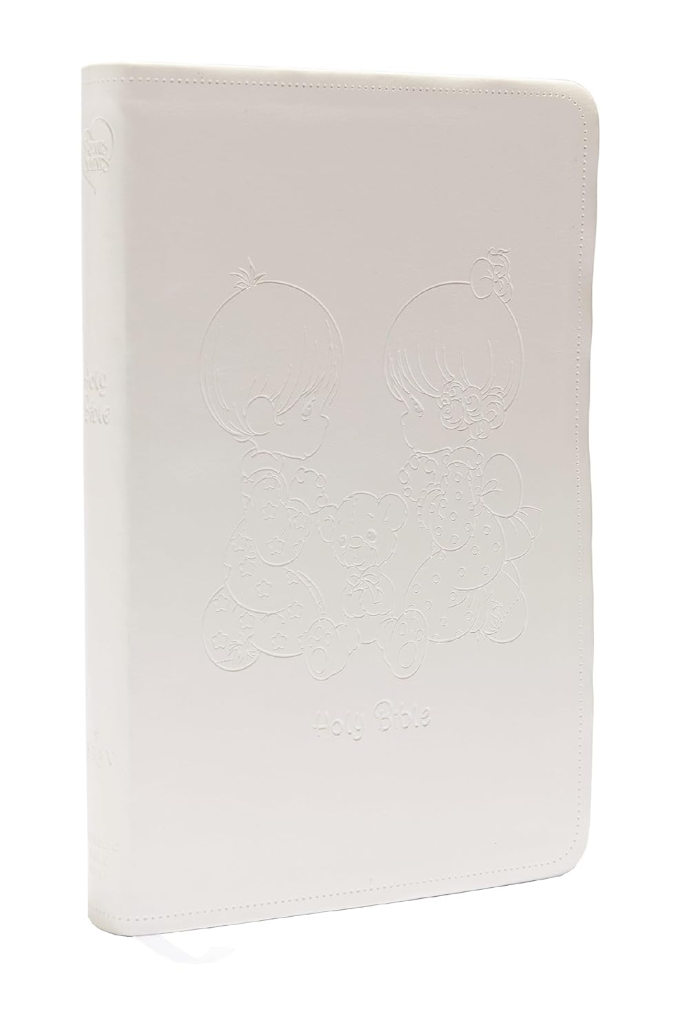 NRSVCE Biblia Precious Moments Blanco Piel Suave