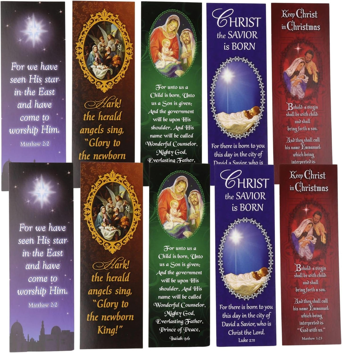 Assorted Christmas Bookmarks (Pack of 100)