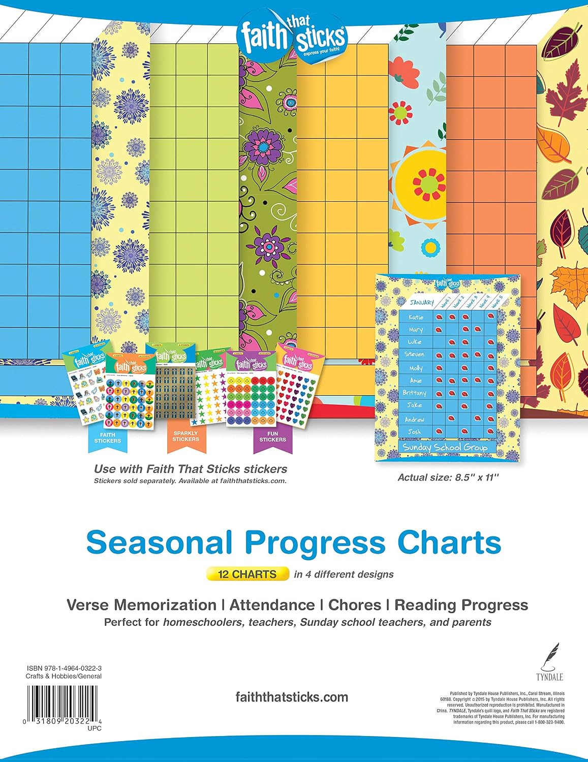 Seasonal Progress Charts (Faith That Sticks Stickers)