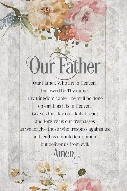Inspirational Our Father Prayer Wall Plaque, 6x9"