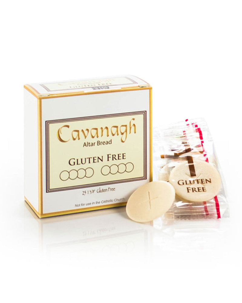 Cavanagh gluten-free altar bread packaging on a white background