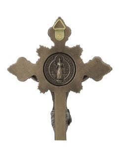 St. Benedict Crucifixion Holy Water Font 9.5"