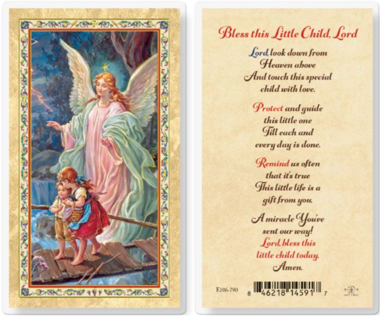 Bless this Little Child Holy Card