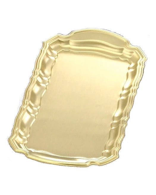 Gold decorative tray on a white background
