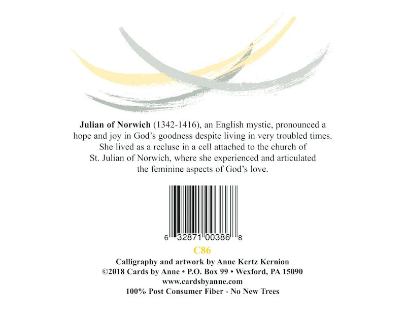 Julian of Norwich Force of Love Greeting Card