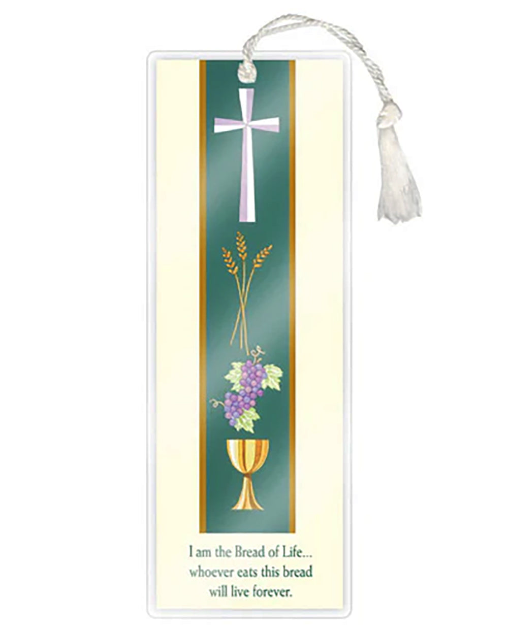 First Communion Bookmark: Laminated with Tassel