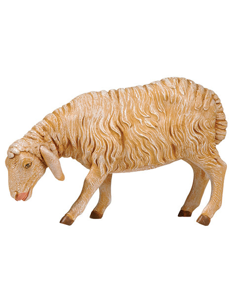Sheep figurine on a white background