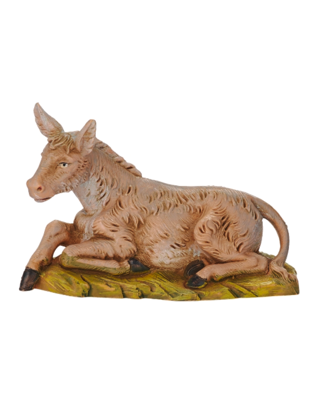 Statue of a donkey on a white background