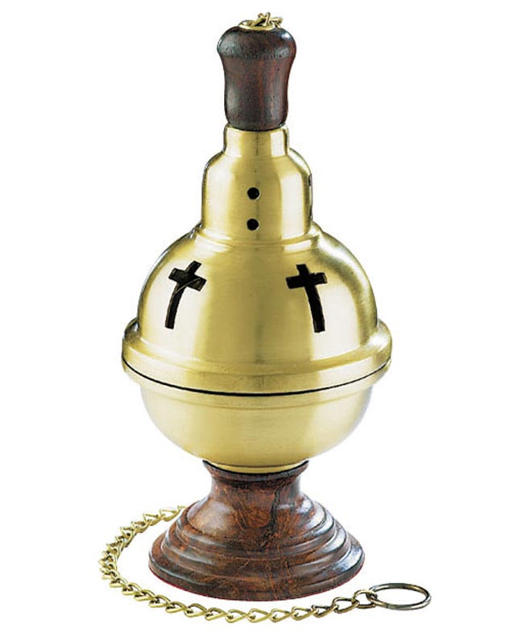 Censer with Wood Base 9"