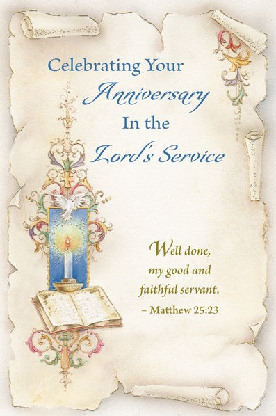 Greeting Card for Priests: Anniversary for Lord's Service