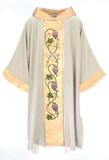 Ivory Hand-Embroidered Silk Dalmatic