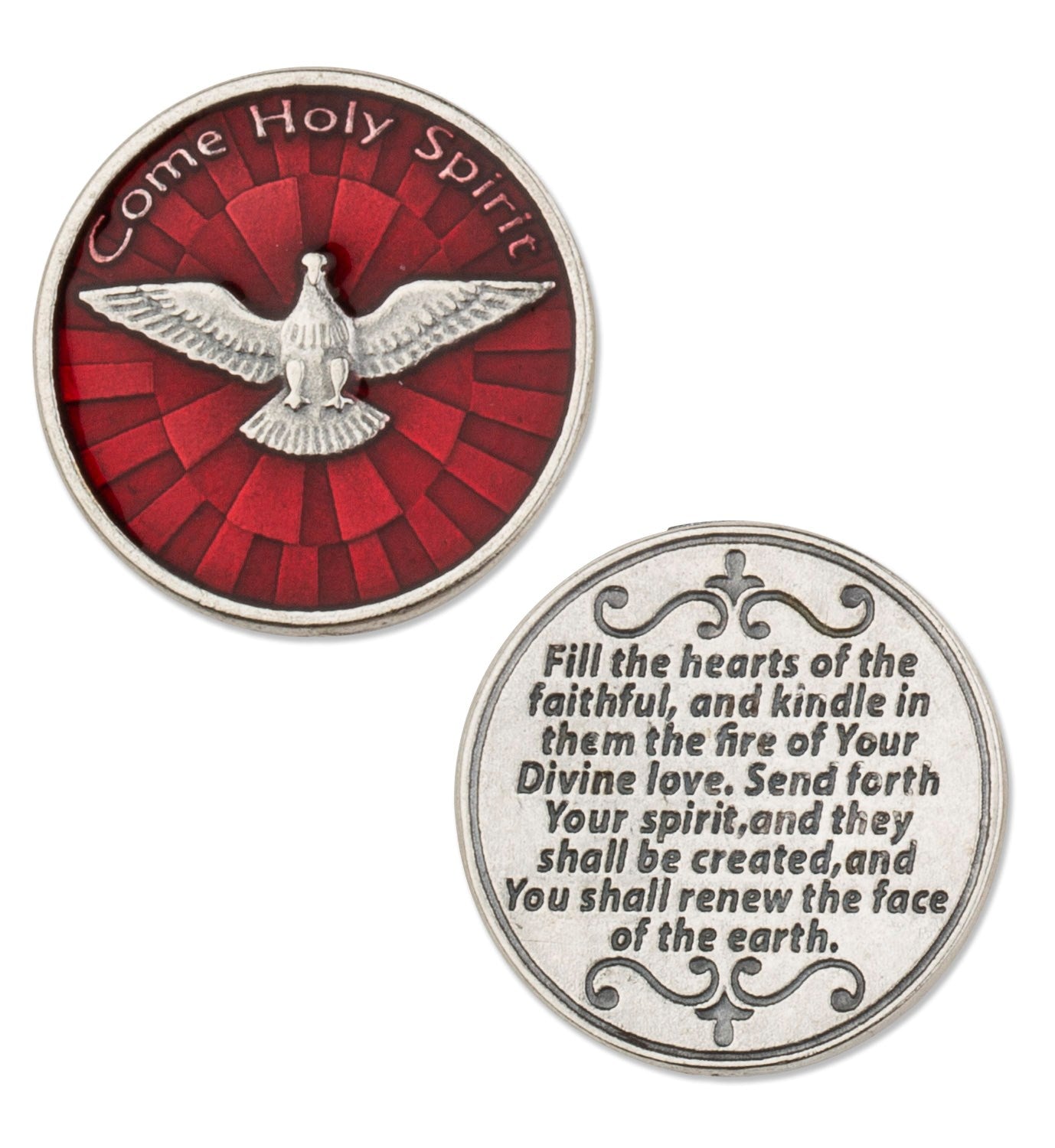 Red Holy Spirit Pocket Token 1"