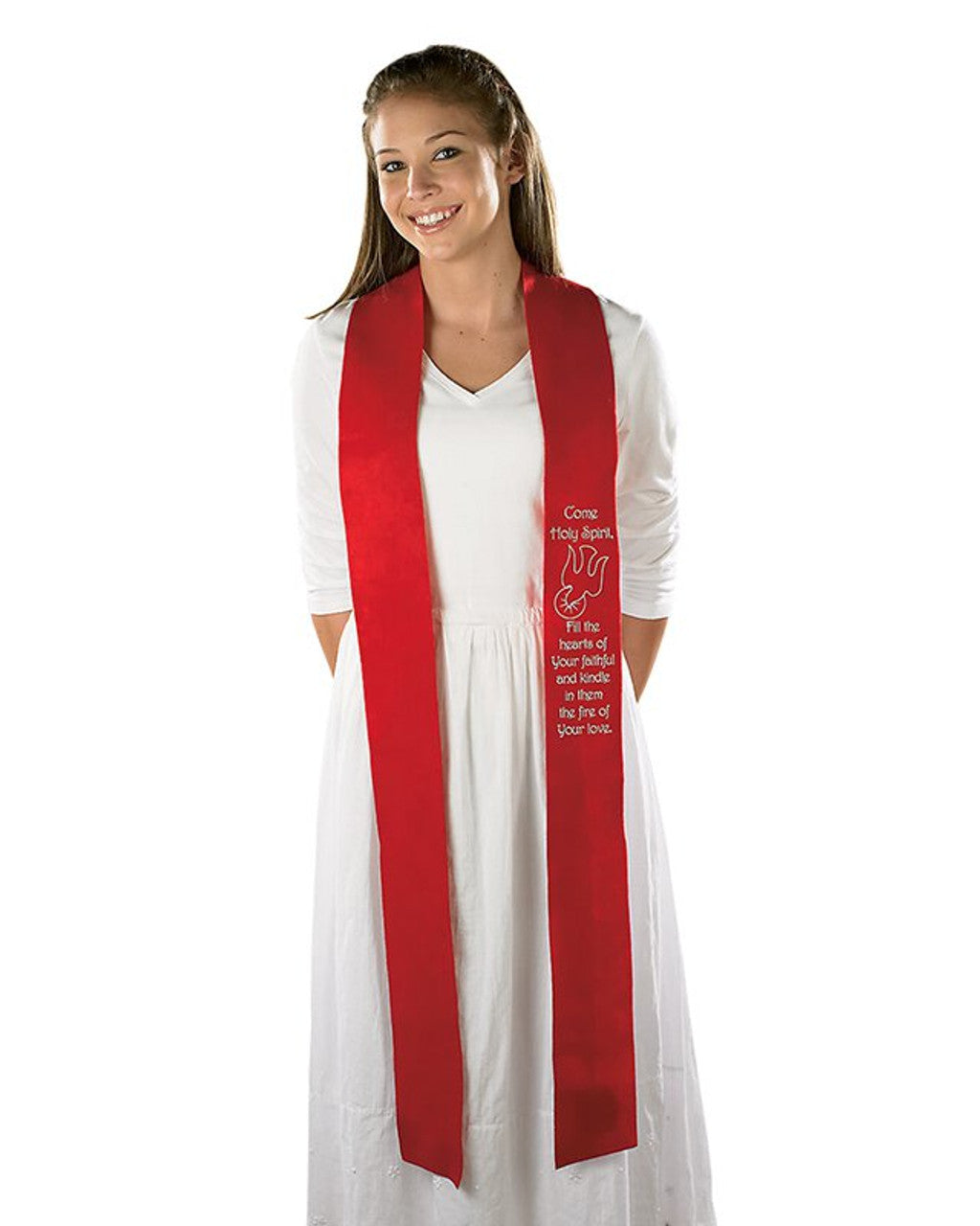 Come, Holy Spirit Red Confirmation Stole
