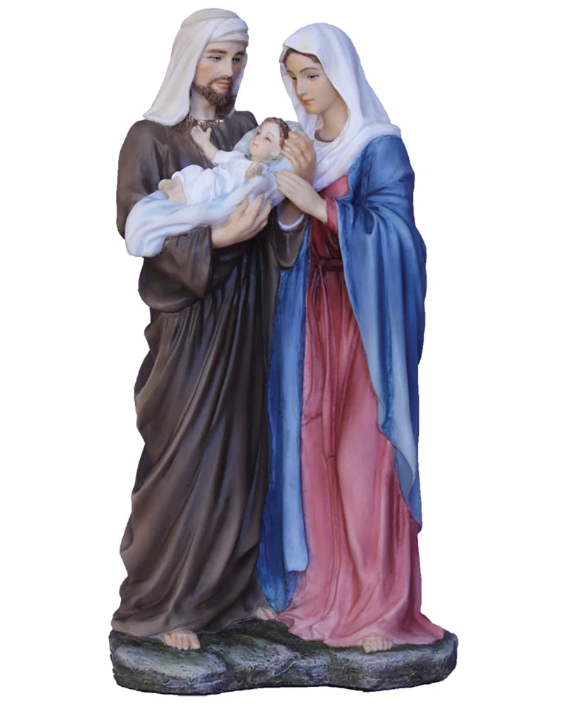 Holy Family Hand-Painted Statue 8.5"