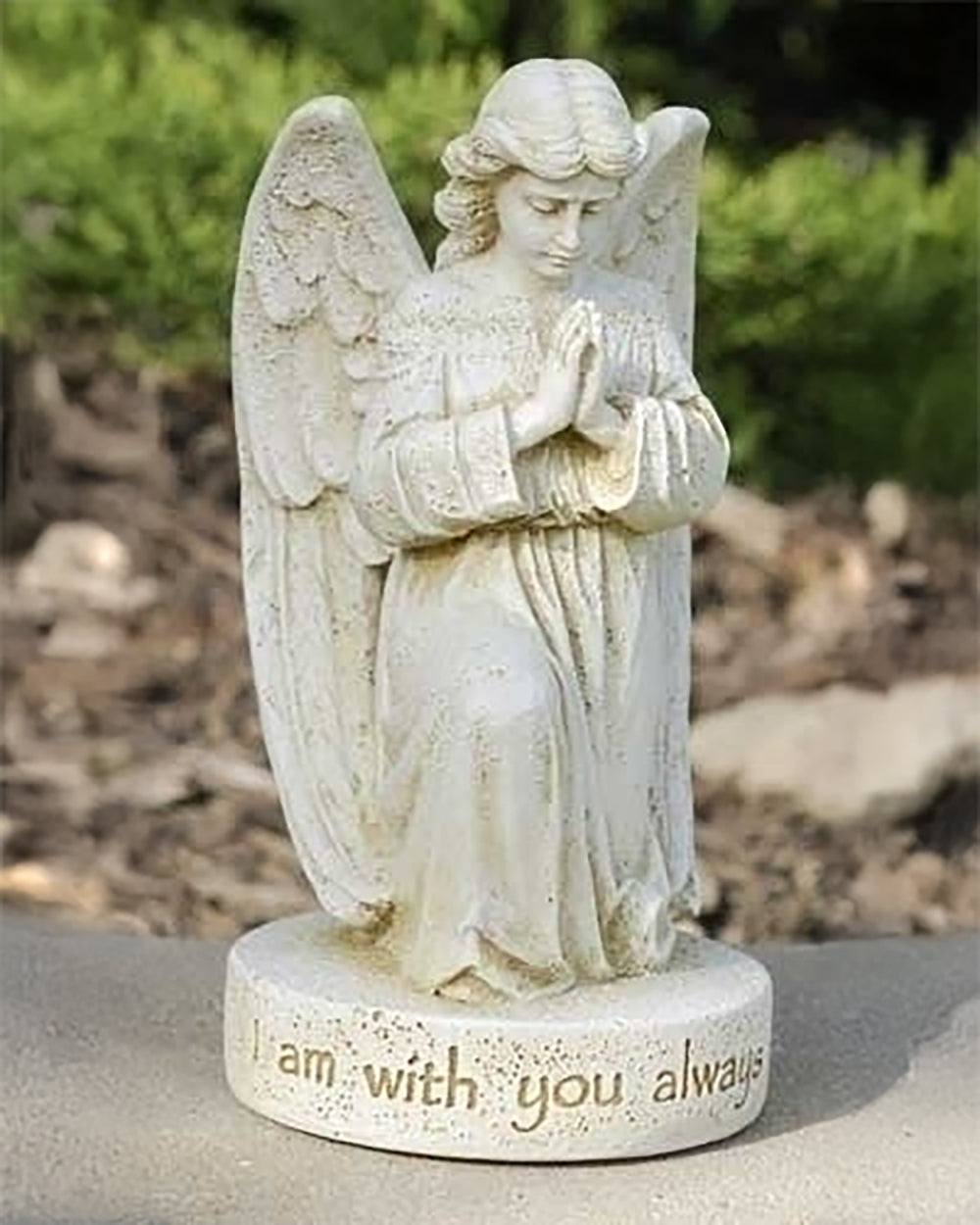 I Am With You Always Angel Garden Statue 5.5"