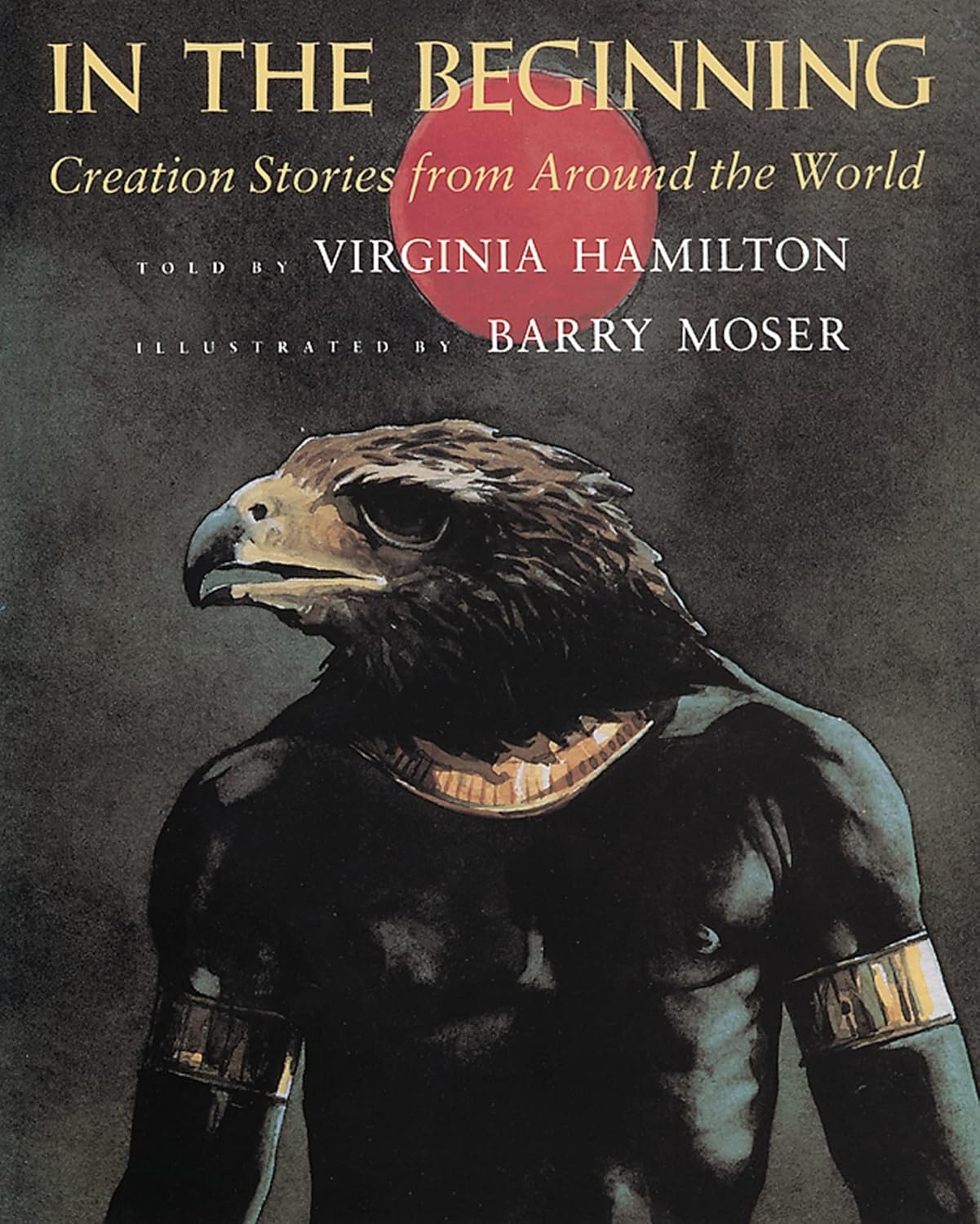 Book cover of 'In the Beginning' with an illustration of a person with an eagle head and title text.