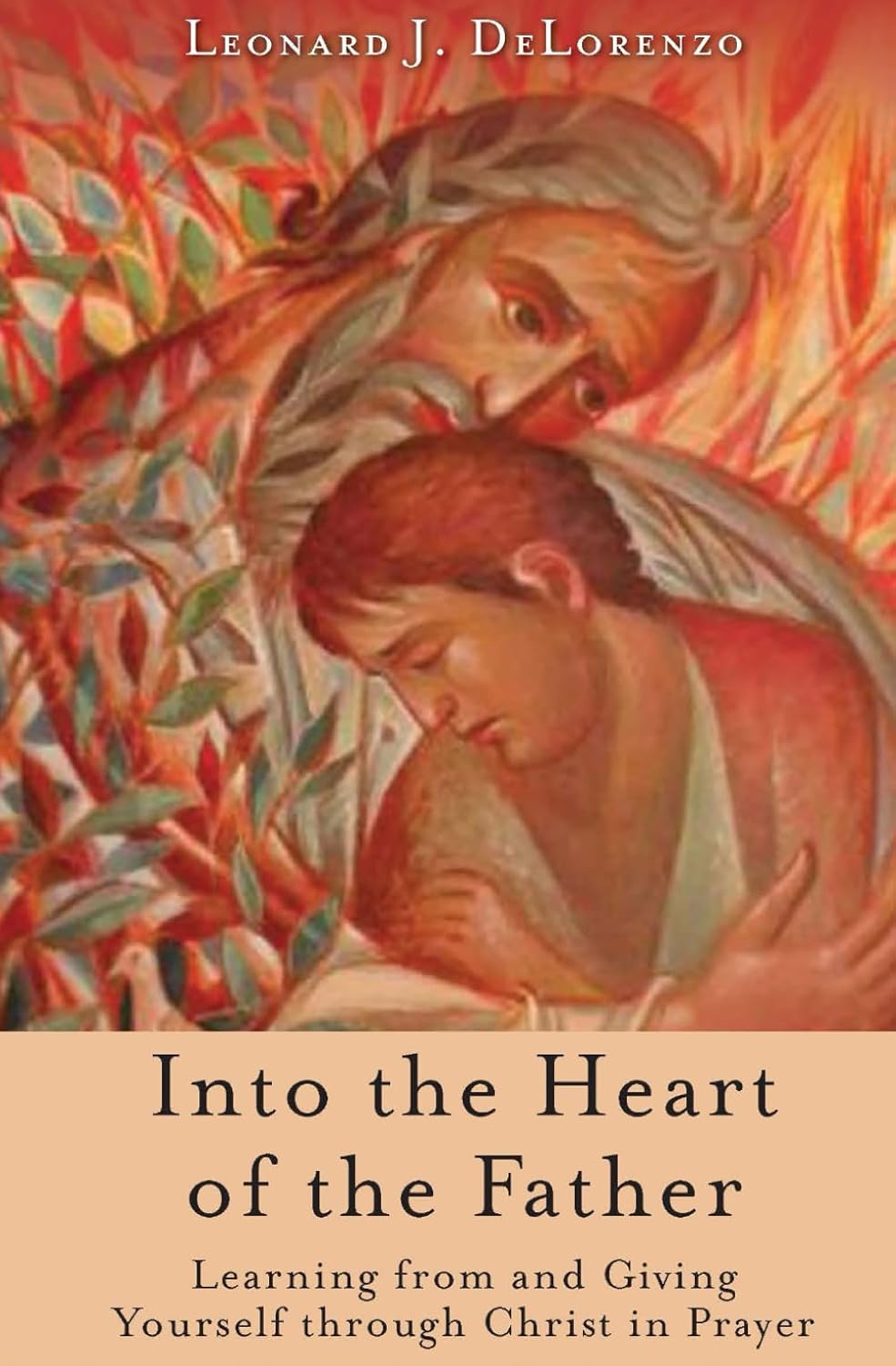 Book cover of 'Into the Heart of the Father' with an illustration of two people in prayer.