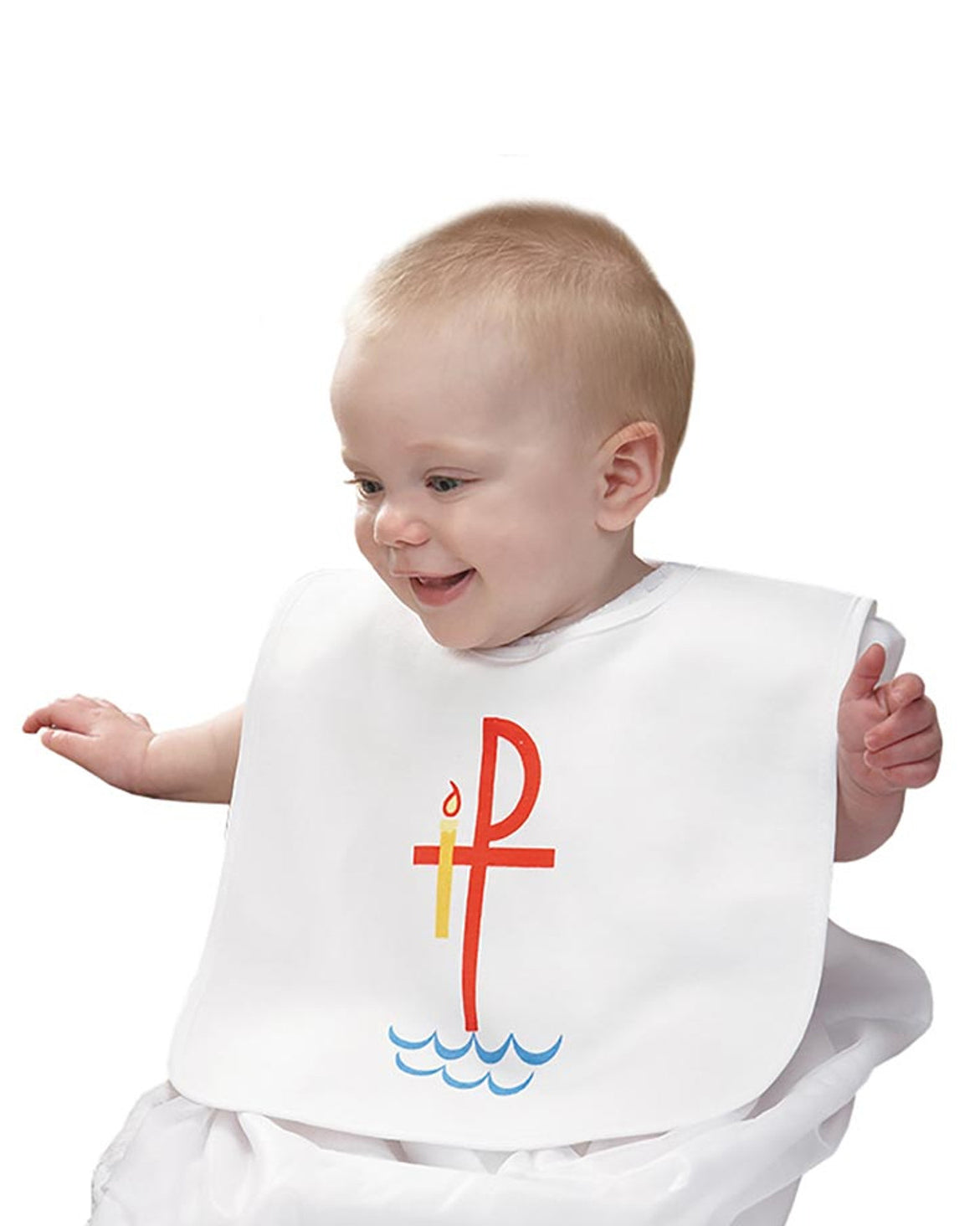Chi Rho Baptismal Bib With Velcro