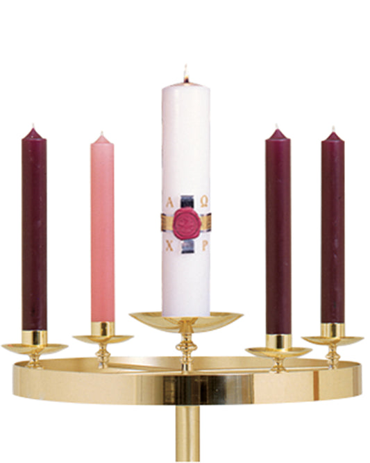 Adjustable Brass Advent Wreath 48-55"