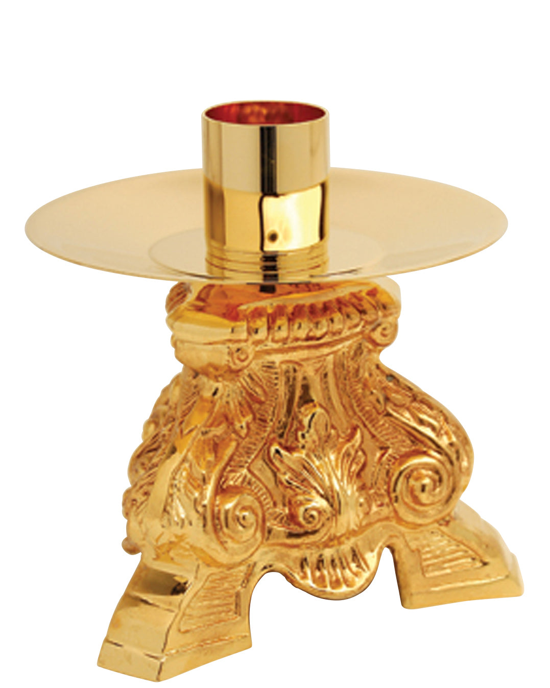 24k Gold-Plated Candlestick 5"